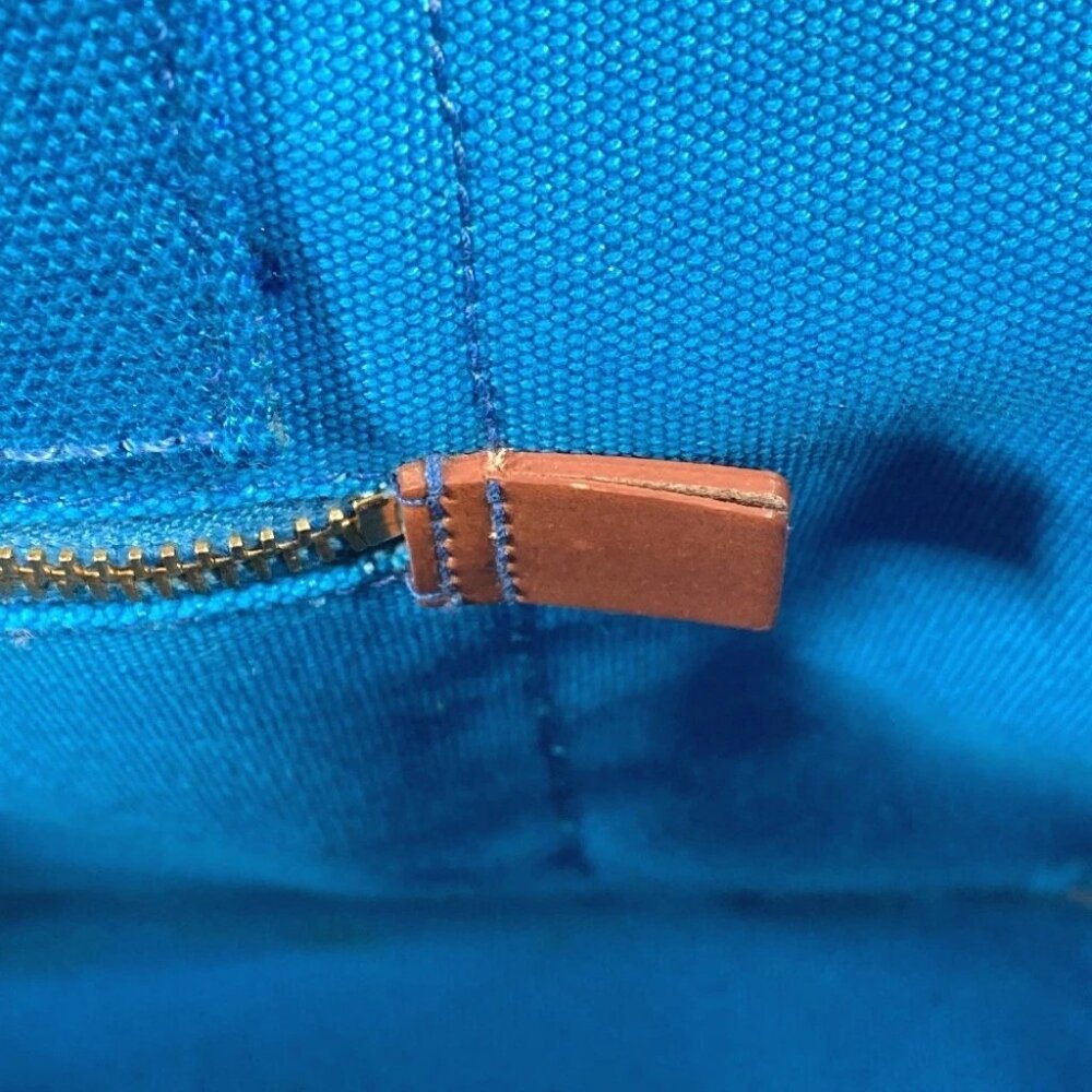 PRADA Canapa logo Bag Shoulder Bag Tote Bag Canvas blue/White - Picture 15 of 16